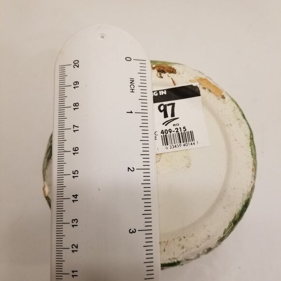 4" Ceramic Green Fern Painted Relief Planter Pacific Greenhouse - Picture 13 of 15